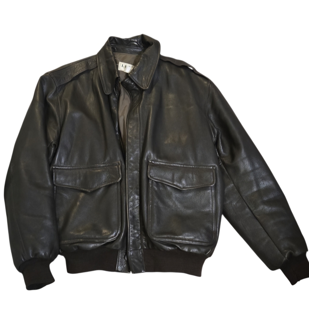 Vintage Men's Black Leather Jacket
